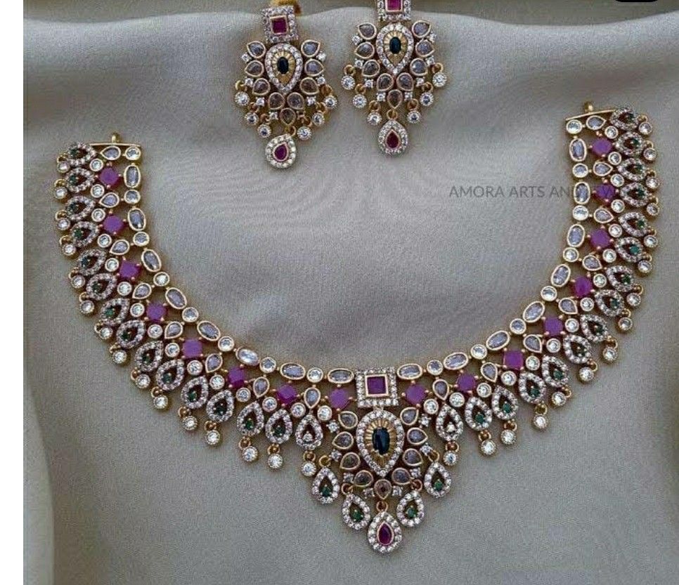 Multicolor Rajasi Victorian Jewellery Set - New Arrival