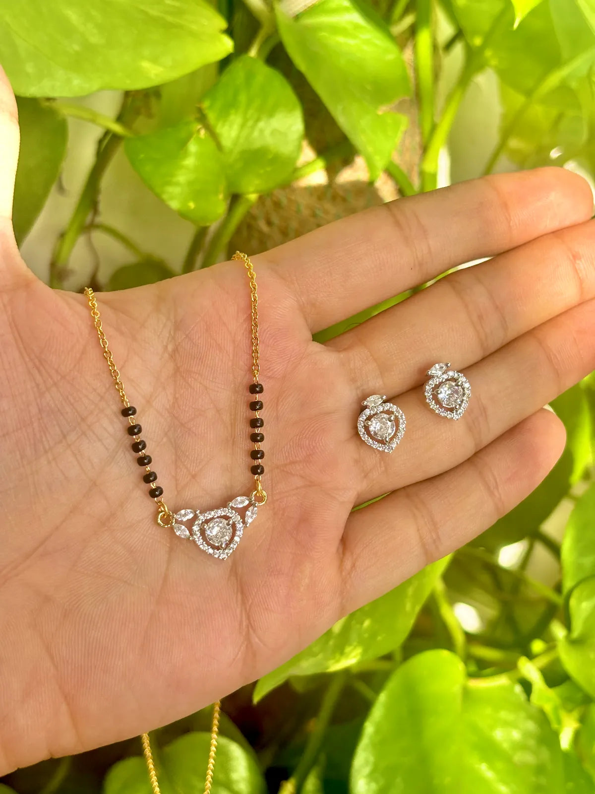 Buy 1 Get 1 Free Combo Set Of Tania Heart Modern Mangalsutra