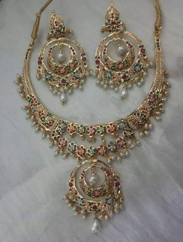 GOLD PLATED PURE COPPER MADE AMRITSARI JADAU SETS