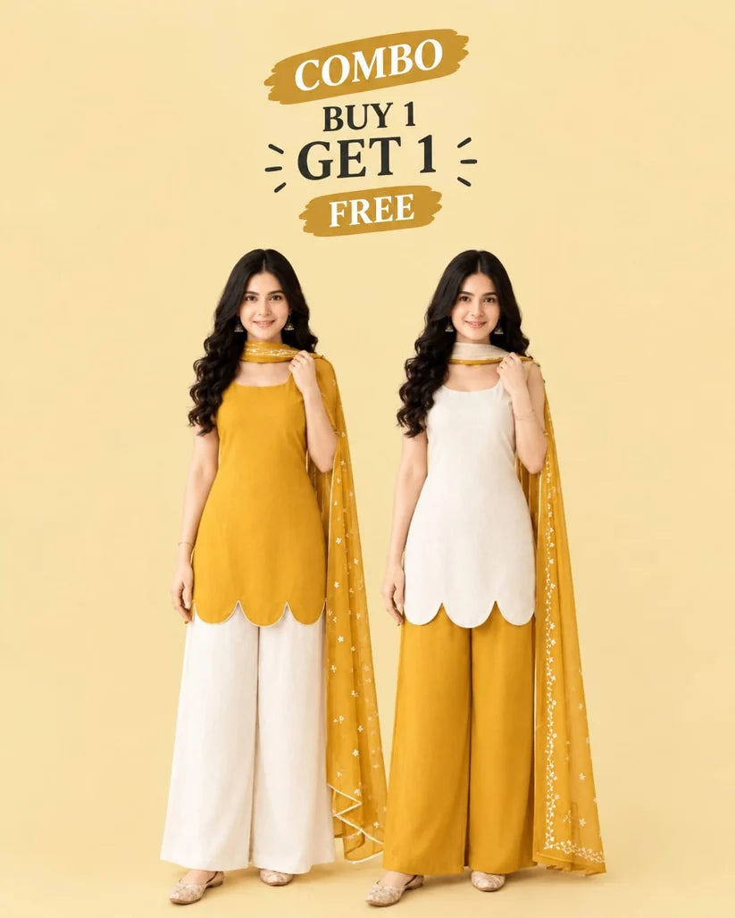 Women’s Stylish Kurta Palazzo & Dupatta Set