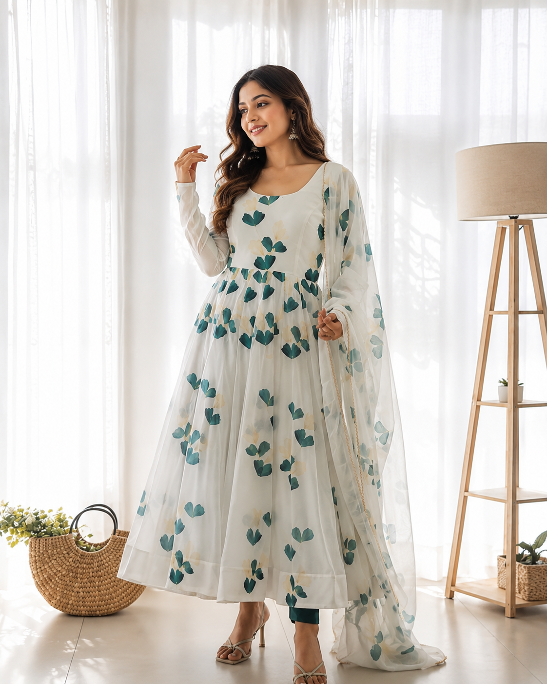 Floral Elegance Women's Matching Top & Pants Set