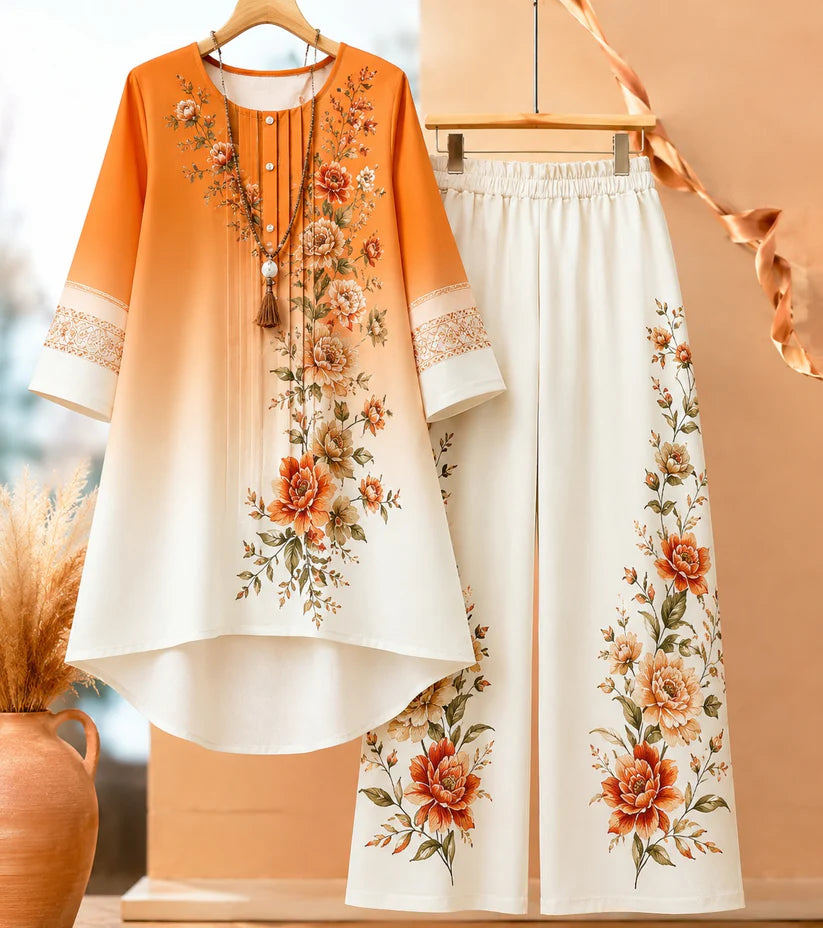 πΈ Elegant Floral Ombre Co-Ord Set
