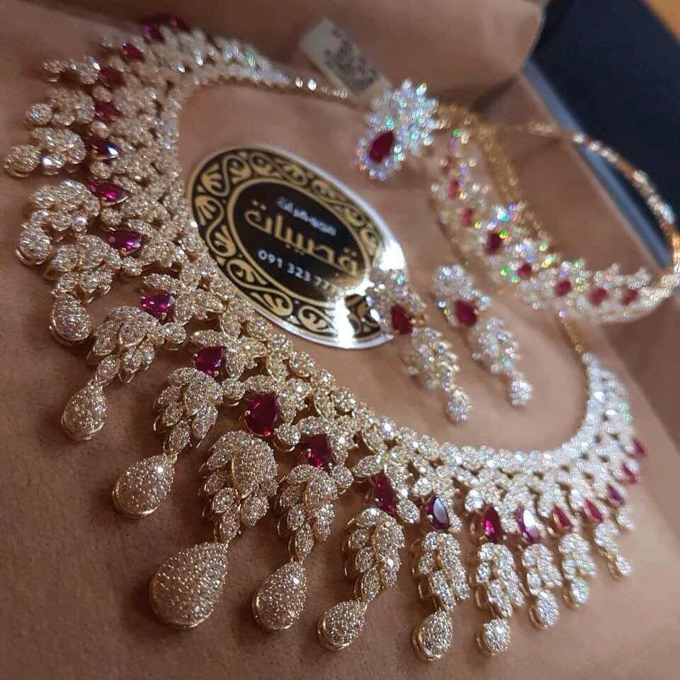 New American Diamond High Quality Earrings, choker, Jumka and necklace set