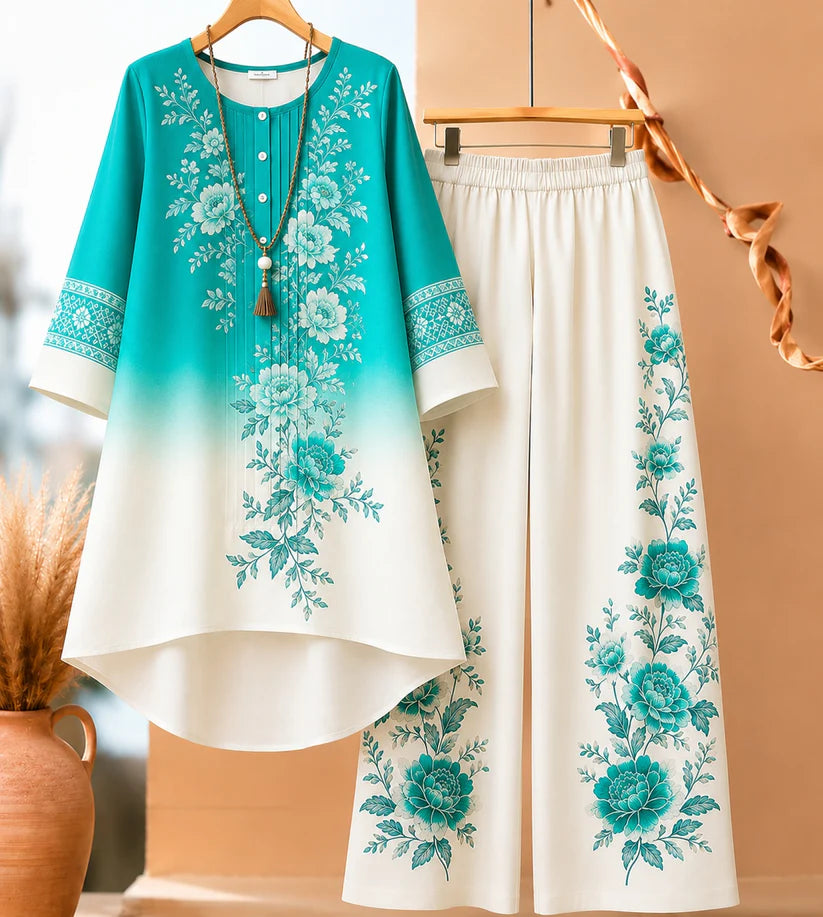 πΈ Elegant Floral Ombre Co-Ord Set