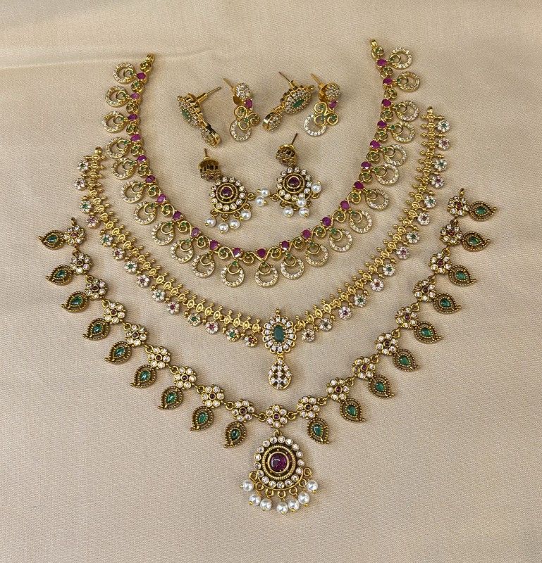 Exquisite American Diamond Stone Full Set