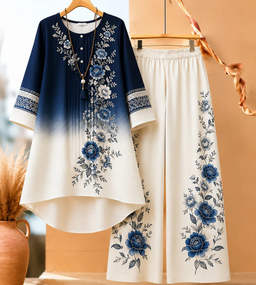 πΈ Elegant Floral Ombre Co-Ord Set