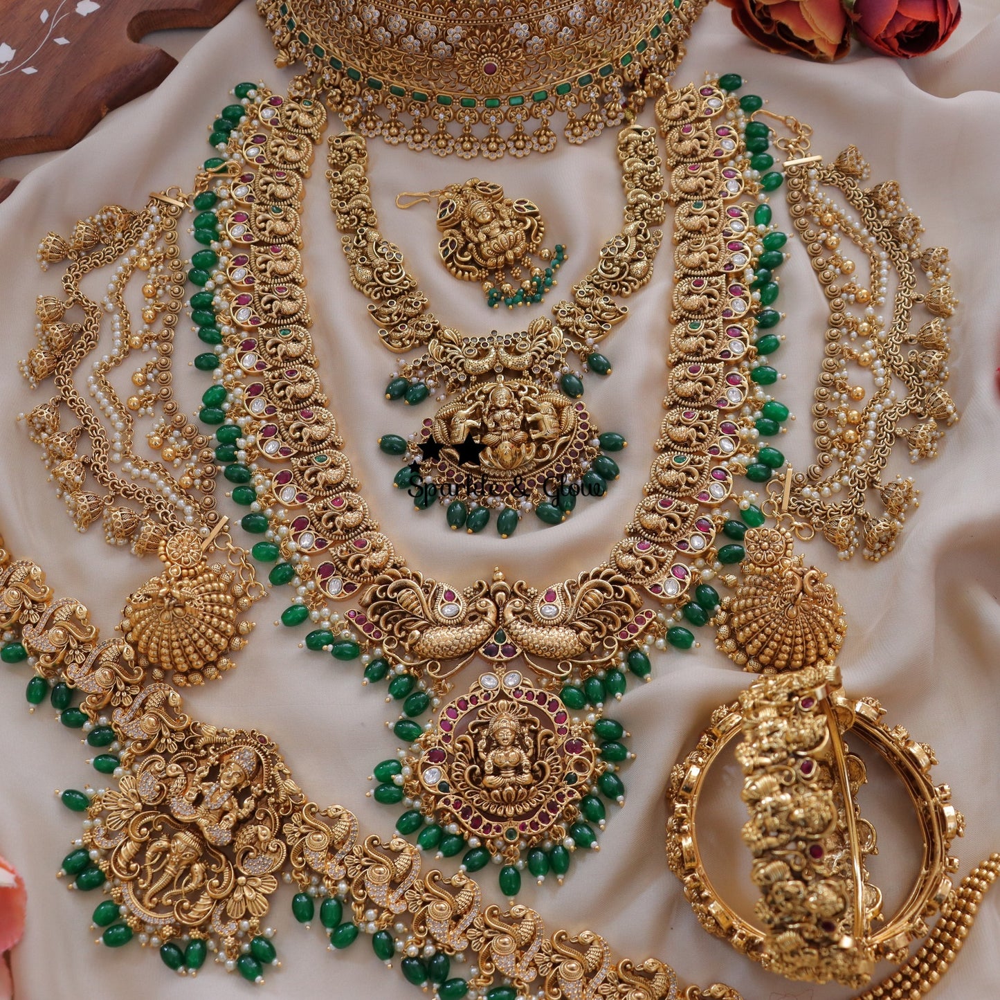 Exquisite Combo Jadau Kundan Pearl Choker Necklace