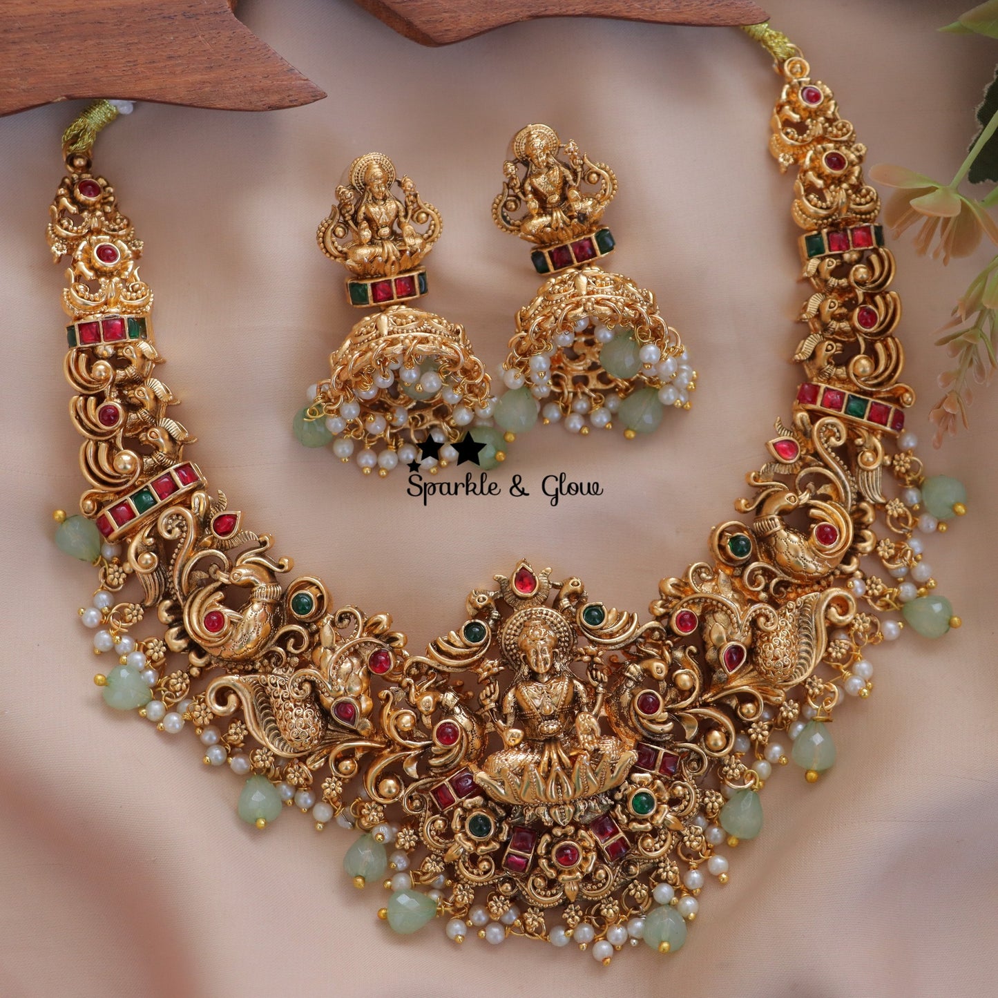 Exquisite Combo Jadau Kundan Pearl Choker Necklace