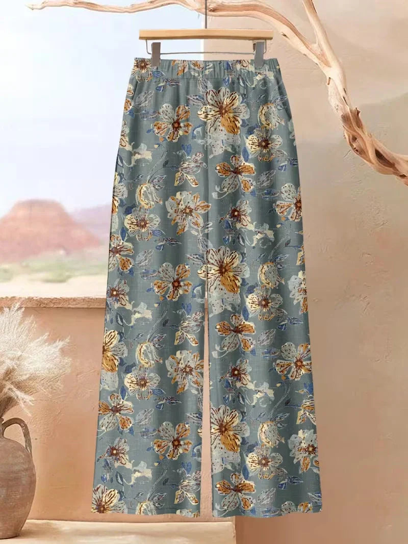 Asymmetrical Button-Front Top & Wide-Leg Pants | Elegant Casual Outfit