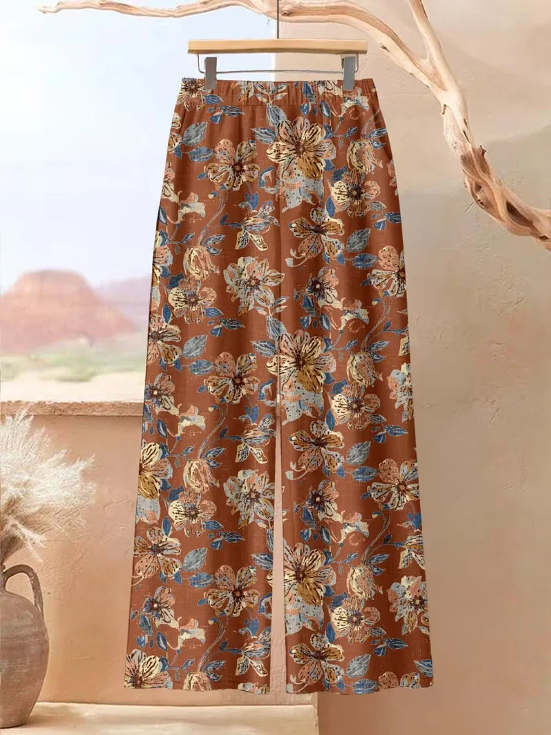 Asymmetrical Button-Front Top & Wide-Leg Pants | Elegant Casual Outfit