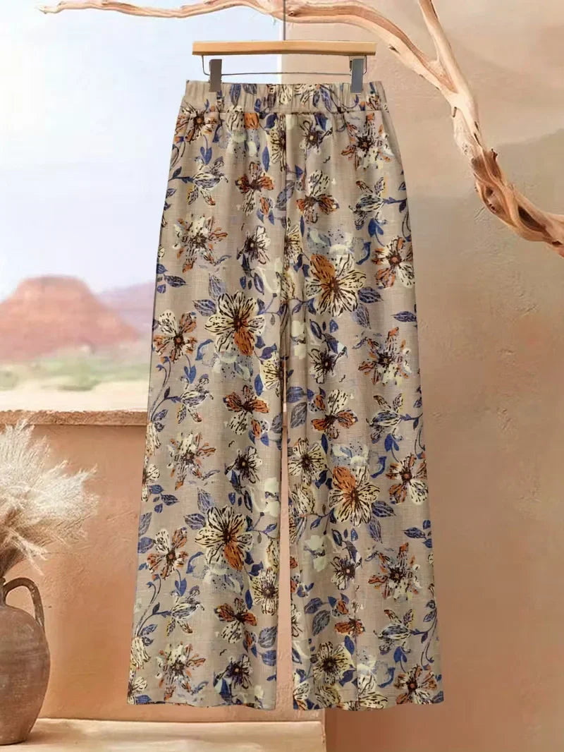 Asymmetrical Button-Front Top & Wide-Leg Pants | Elegant Casual Outfit