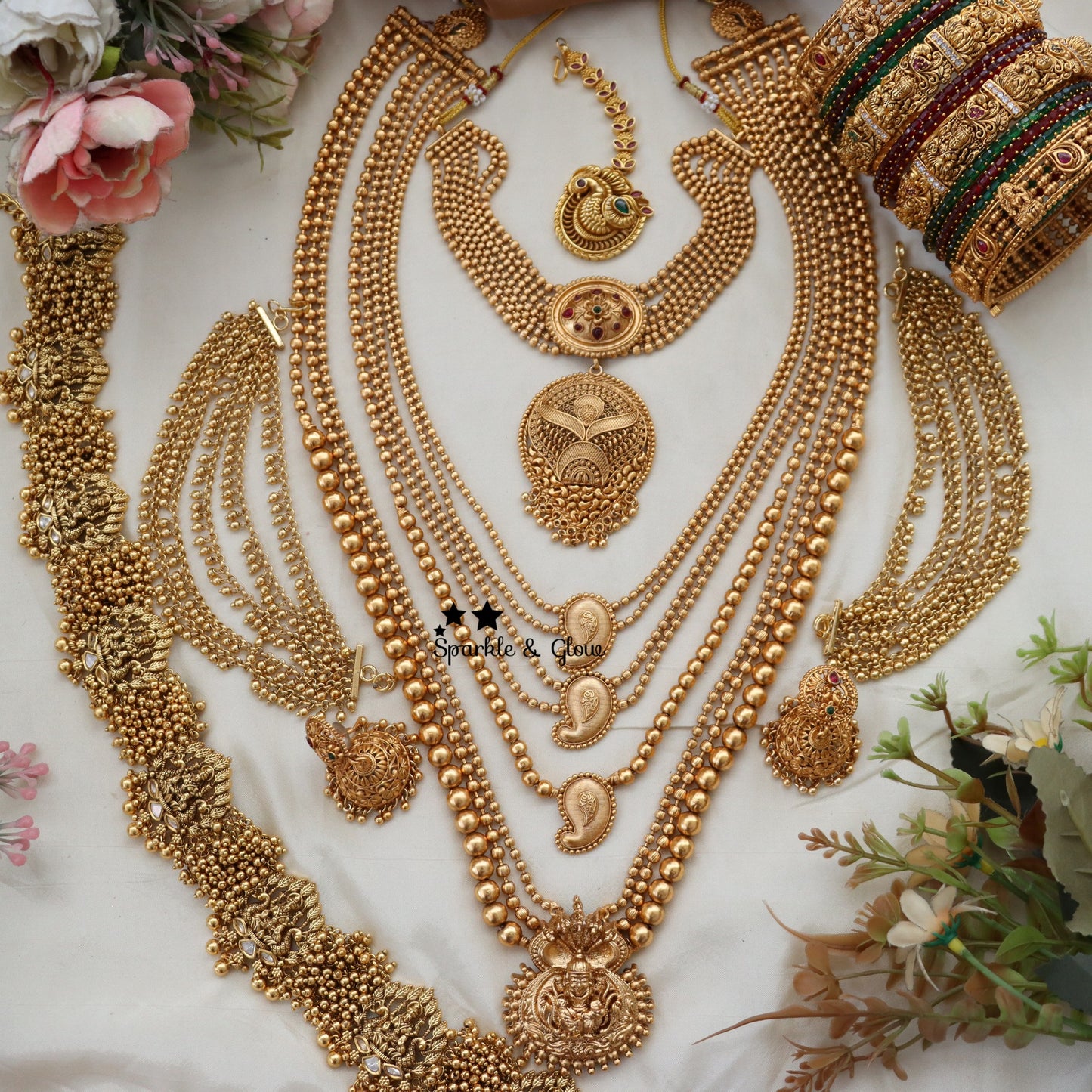 Exquisite Gold-Alike Long Temple Necklace for Weddings