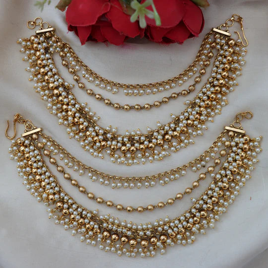 Elegant Jadabilla Earchain Combo - Sparkling Jewellery