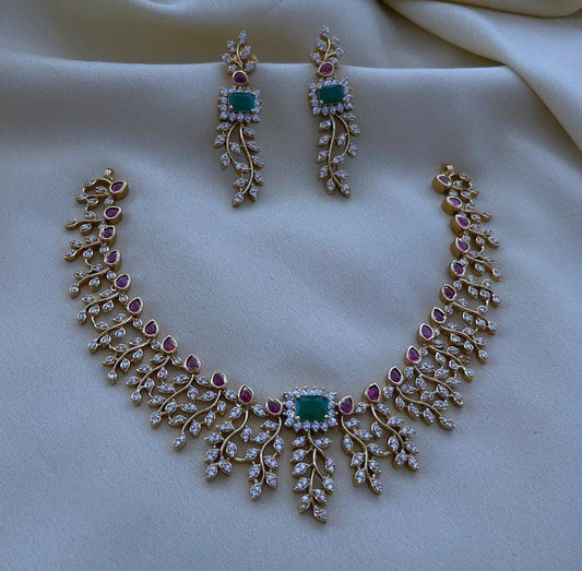 Multicolor Rajasi Victorian Jewellery Set - New Arrival