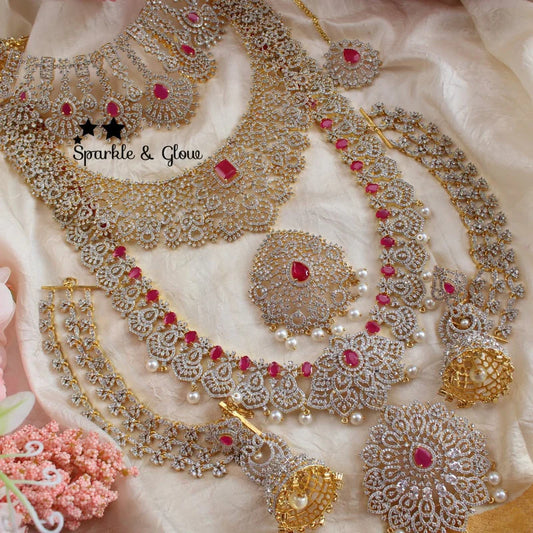 American Diamond Bridal sets Full Combo