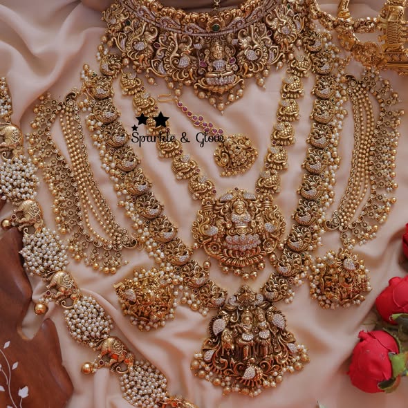 Exquisite Full Combo Jadau Kundan Necklace Set for Wedding Glamour