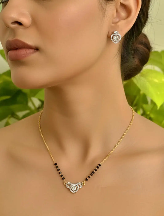 Buy 1 Get 1 Free Combo Set Of Tania Heart Modern  Mangalsutra