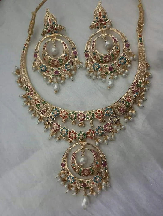 GOLD PLATED PURE COPPER MADE AMRITSARI JADAU SETS