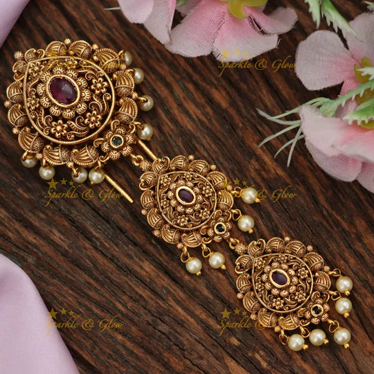 Elegant Jadabilla Earchain Combo - Sparkling Jewellery
