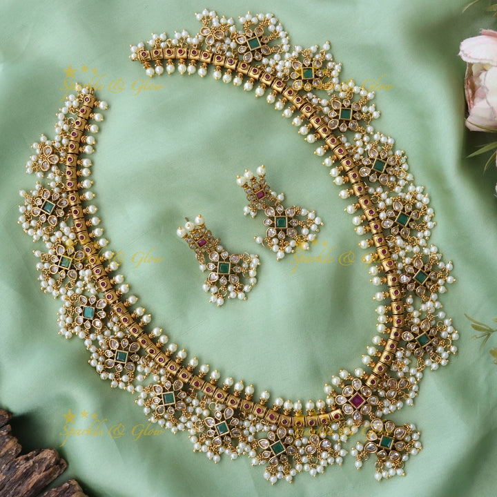 Elegant Gutta Pusalu Necklace Set for Festivities
