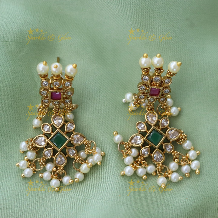 Elegant Gutta Pusalu Necklace Set for Festivities