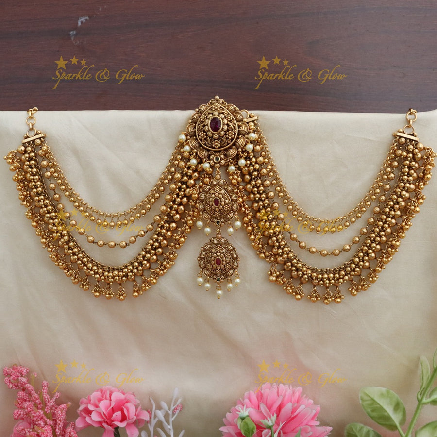 Elegant Jadabilla Earchain Combo - Sparkling Jewellery