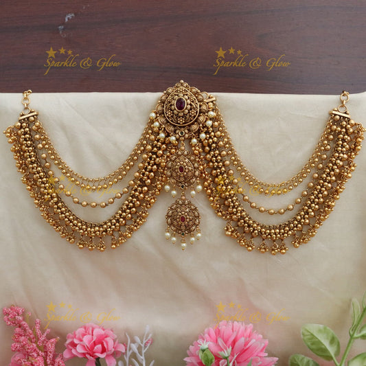 Elegant Jadabilla Earchain Combo - Sparkling Jewellery