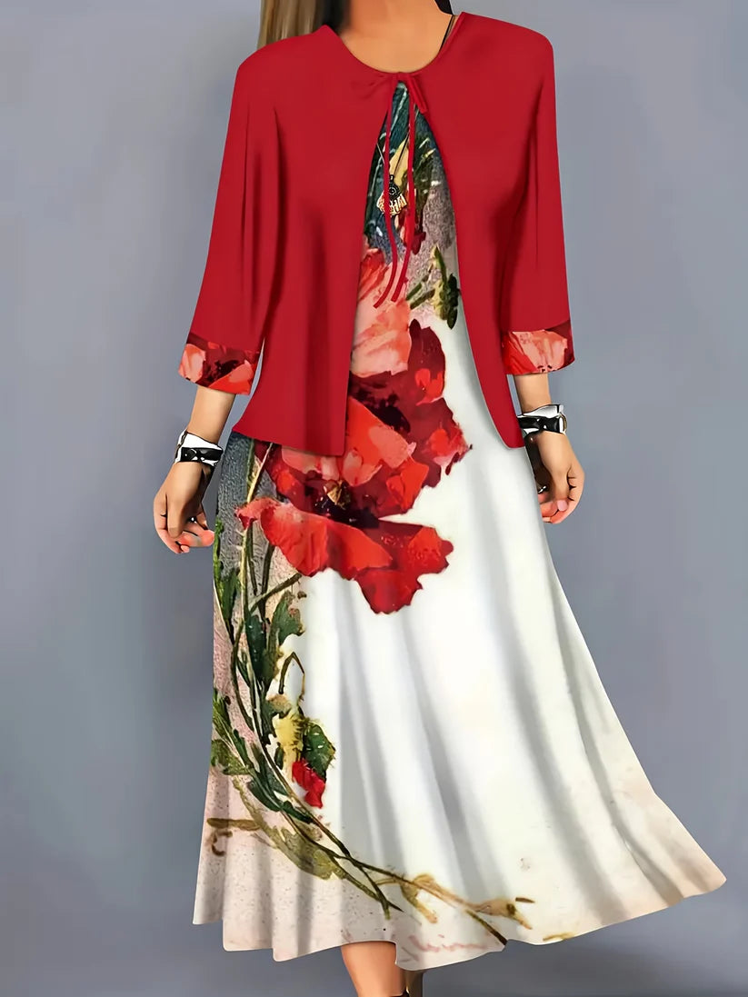 Floral Elegance Maxi Co-Ord Set