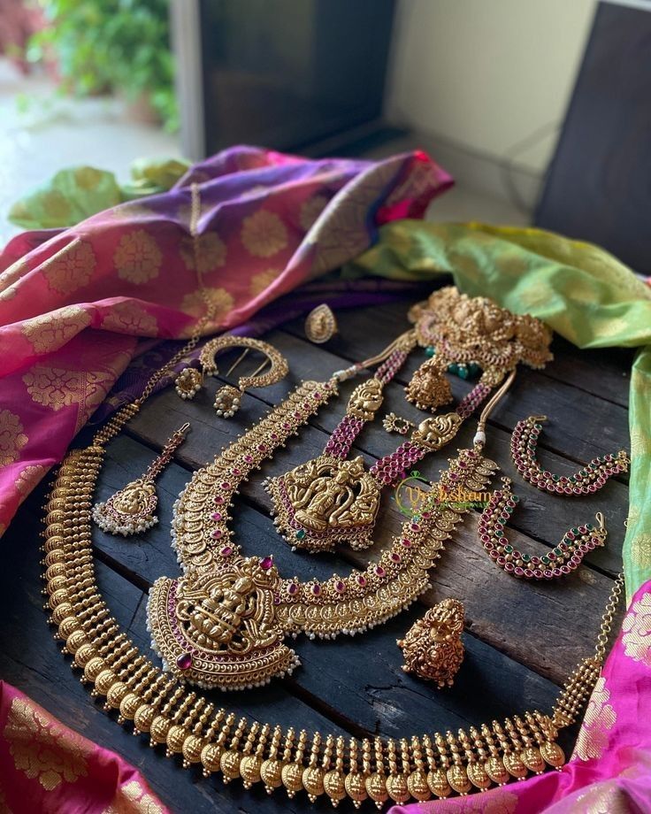 Gold Plated Wedding Jewellery Austrian Diamond & Kundan Long Haram Necklace Set for Women