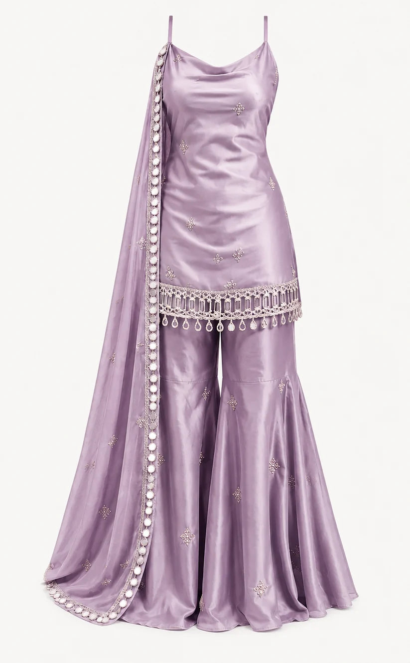 Women’s Premium Embroidered Sharara Set