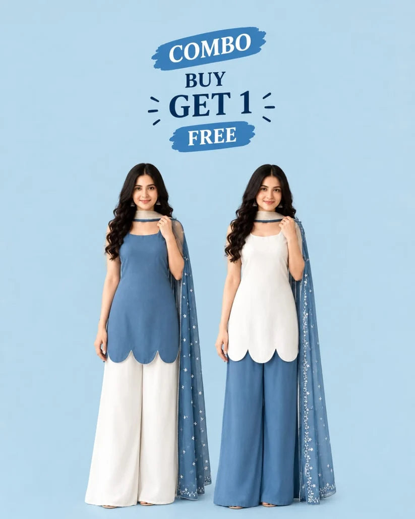 Women’s Stylish Kurta Palazzo & Dupatta Set