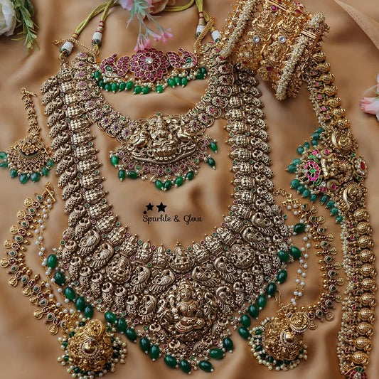 Gold Alike polish Nagas Semi Bridal Set