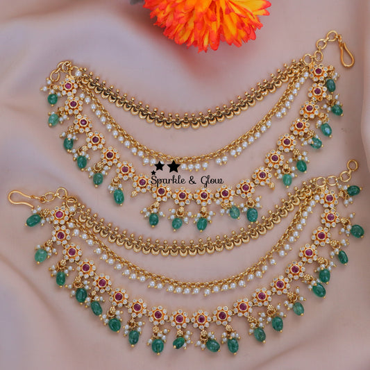 Indian bridal ear jewellery, statement earrings bridal, wedding season jewellery