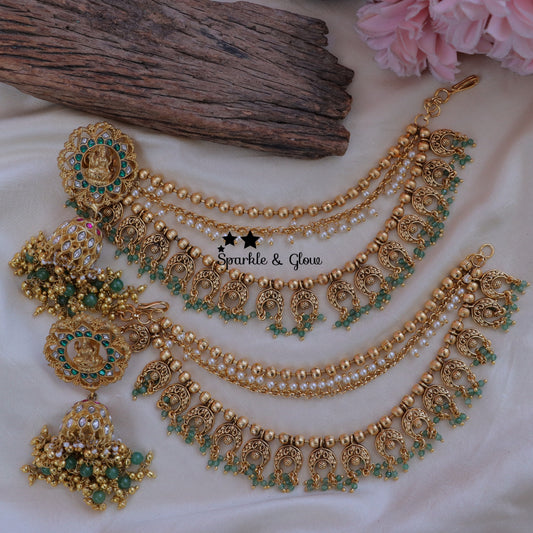 Indian bridal ear jewellery, statement earrings bridal, wedding season jewellery