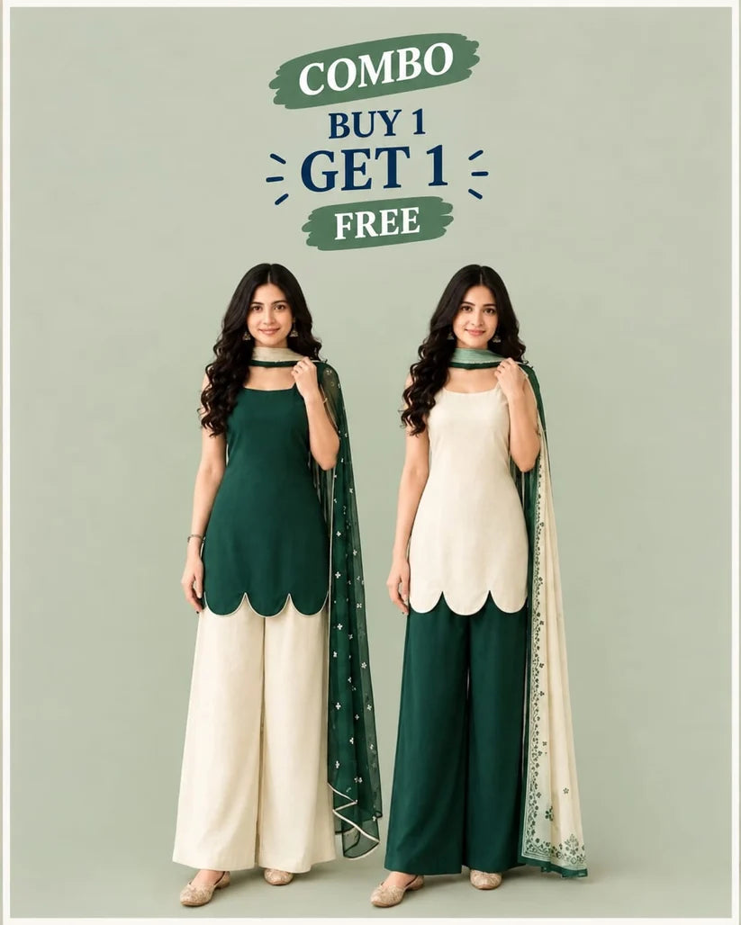 Women’s Stylish Kurta Palazzo & Dupatta Set