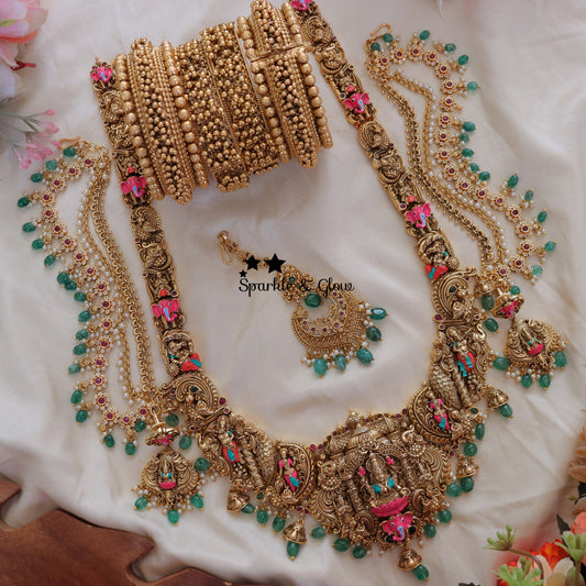 Exquisite Full Combo Jadau Kundan Necklace Set for Wedding Glamour