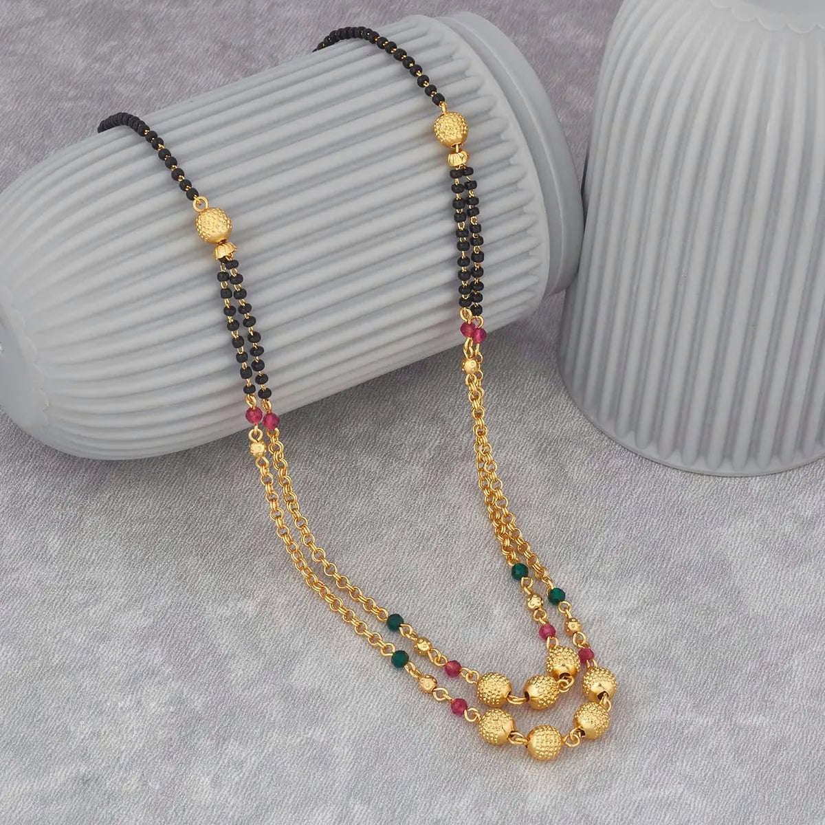 Buy 1 Get 1 Free Combo Set Double Layer Mangalsutra And Braclate