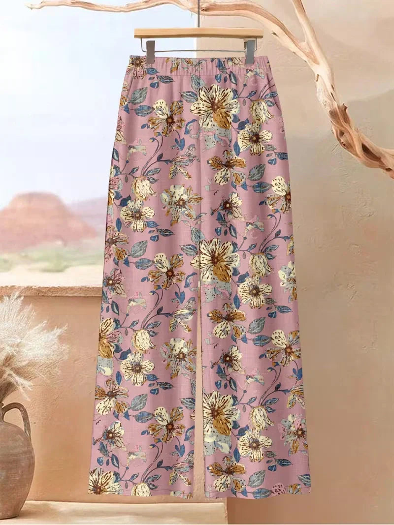 Asymmetrical Button-Front Top & Wide-Leg Pants | Elegant Casual Outfit