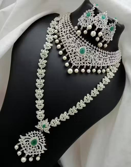 stone necklace haram stone jewellery set bridal combo set wedding set wedding jewellery stone bridal