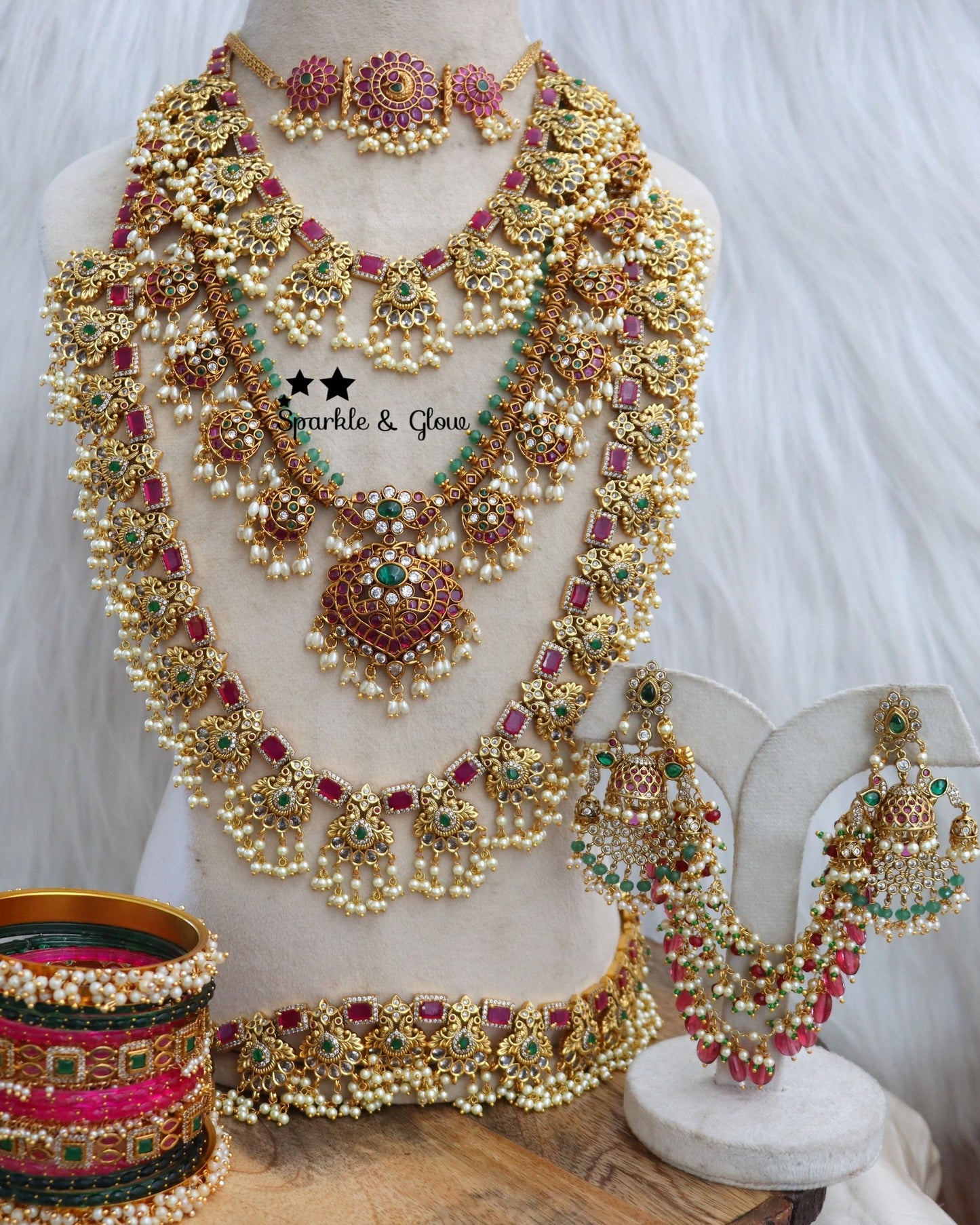 Exquisite Gold-Alike Long Temple Necklace for Weddings
