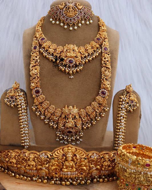 Exquisite Gold-Alike Long Temple Necklace for Weddings
