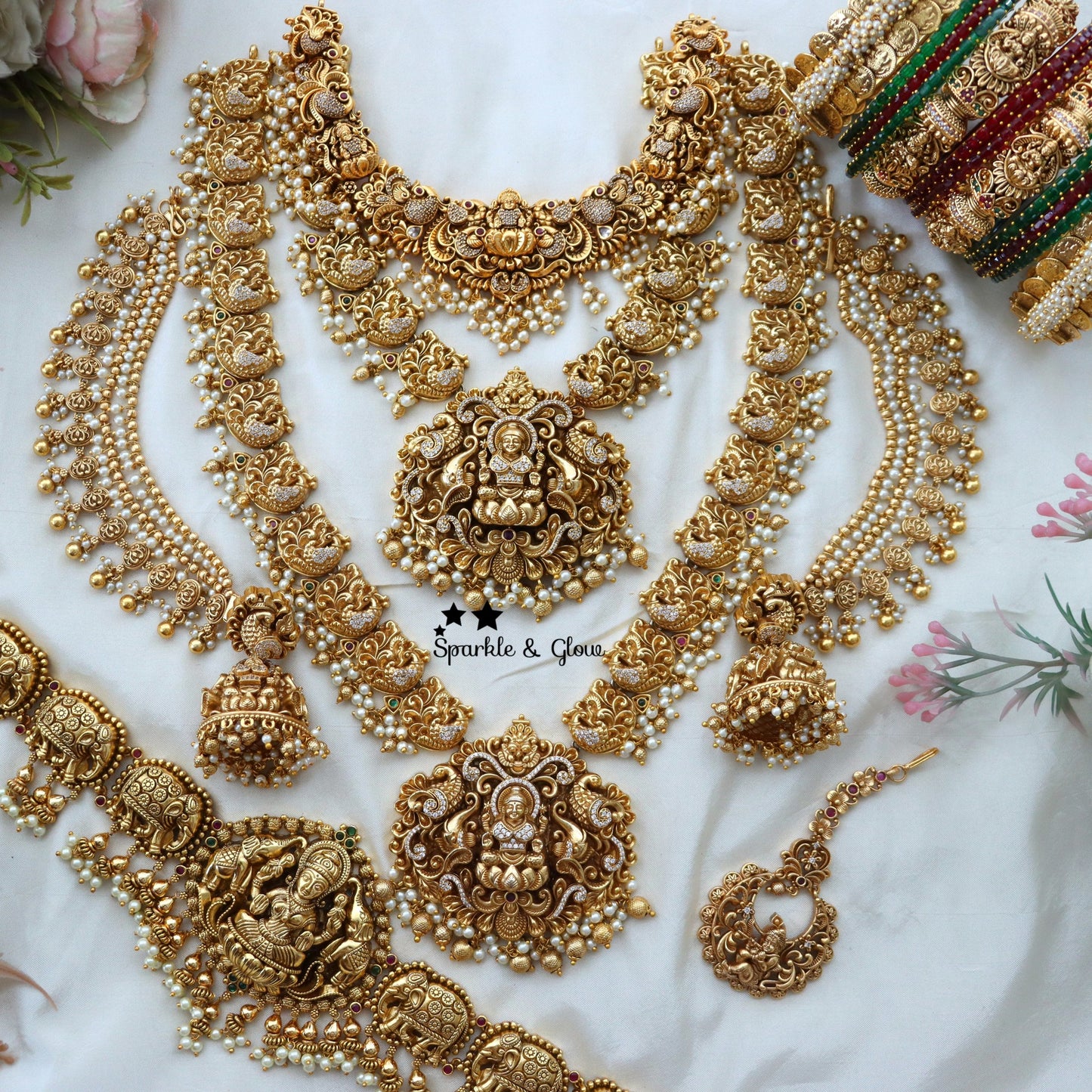 Exquisite Gold-Alike Long Temple Necklace for Weddings