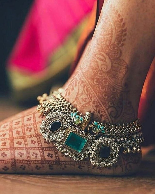 Green Dimond Jewelry  Fancy payal For NewTrendding