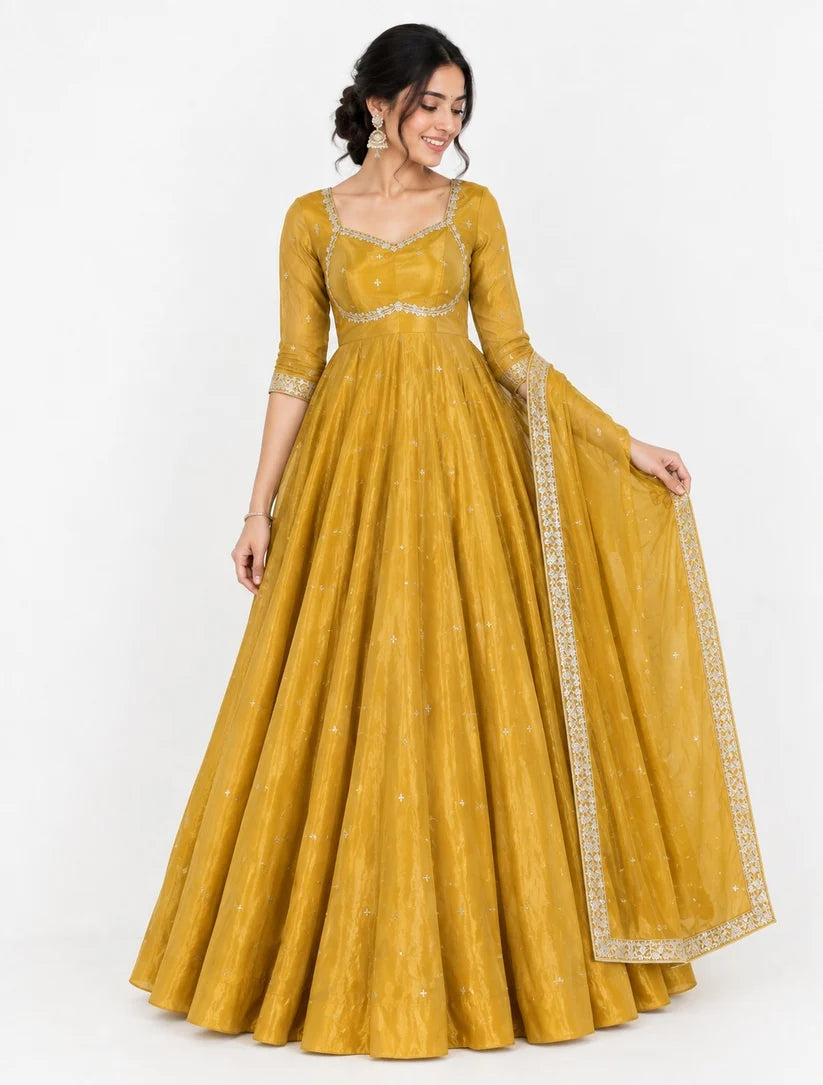 Women’s Embroidered Anarkali Suit Set