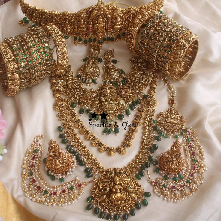 Beautiful Bridal Full Combo Jewellery Set By The Gold  Posh Jewellery!
