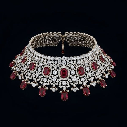 Amareican Dimond Bridal Jewellery Set